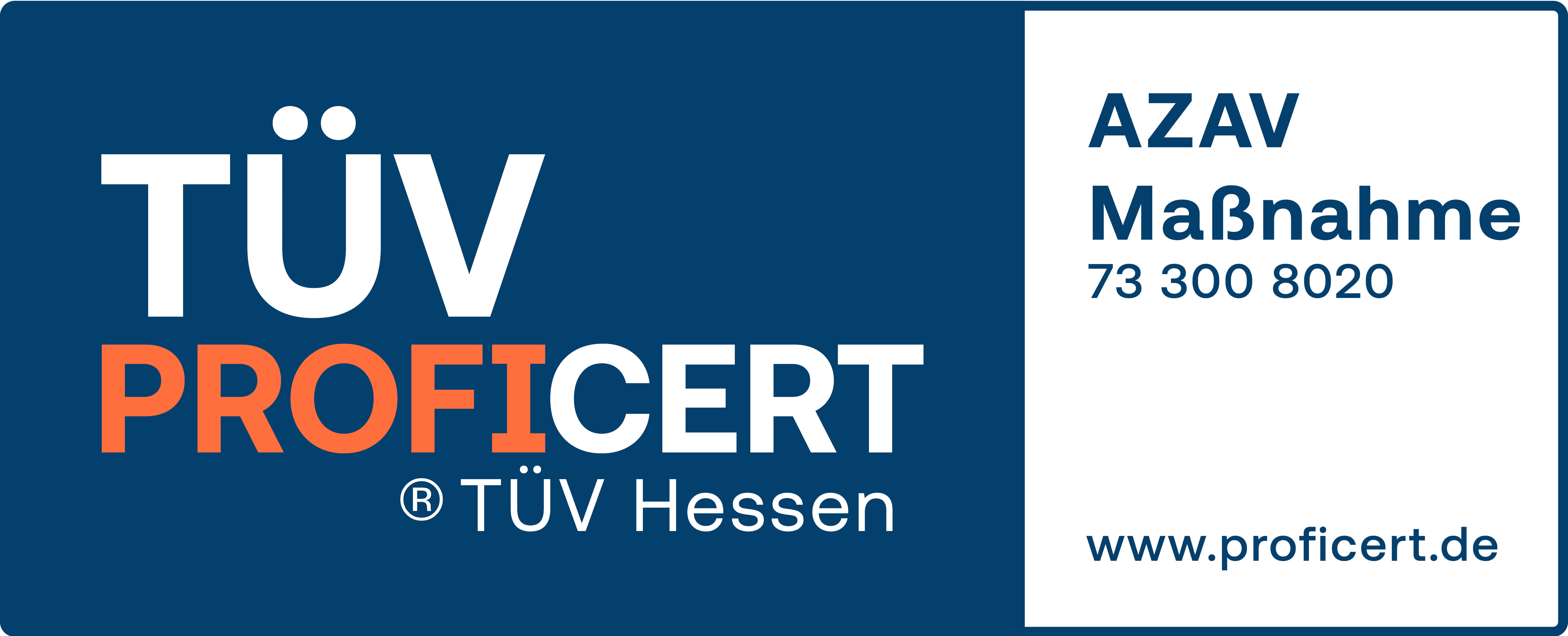 Maßnahmen Zertifikat TÜV Hessen